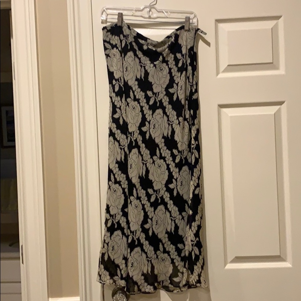Ann Taylor Silk Patterned Maxi Skirt